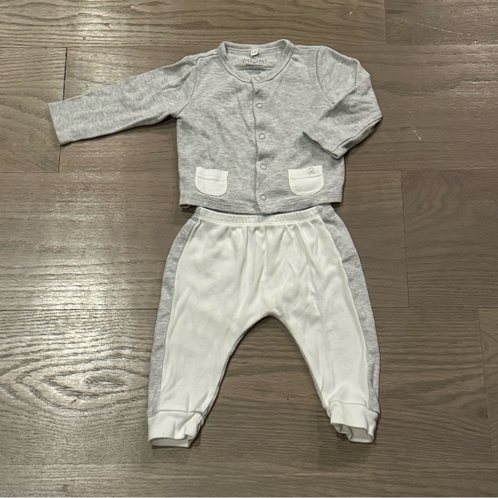 Gray and White Kids Matching Set